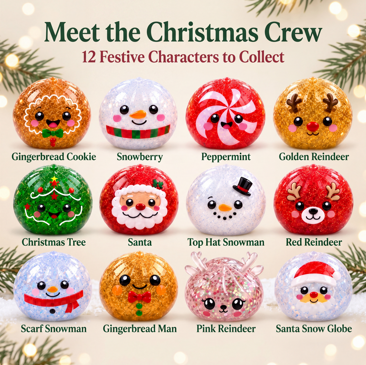 Large Christmas Bao Dumpling Squishy - Mystery Blind Box